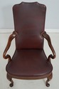 L73830: Pair Of HICKORY Leather Mahogany Armchairs
