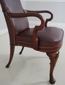 L73830: Pair Of HICKORY Leather Mahogany Armchairs