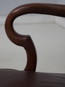 L73830: Pair Of HICKORY Leather Mahogany Armchairs