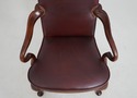 L73830: Pair Of HICKORY Leather Mahogany Armchairs