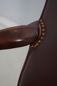 L73830: Pair Of HICKORY Leather Mahogany Armchairs