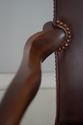 L73830: Pair Of HICKORY Leather Mahogany Armchairs
