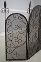 F73753: French Country Wrought Iron 3 Panel Firesc