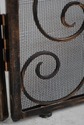 F73753: French Country Wrought Iron 3 Panel Firesc