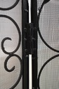 F73753: French Country Wrought Iron 3 Panel Firesc