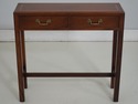 L73725: Mahogany Inlaid 2 Drawer Console Table