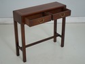 L73725: Mahogany Inlaid 2 Drawer Console Table