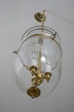 F60264EC: Etched Glass Bell Form Vintage Hall Ceil