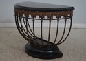 68673: MAITLAND SMITH Marble Top Iron Base Console