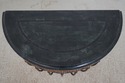 68673: MAITLAND SMITH Marble Top Iron Base Console