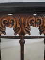 68673: MAITLAND SMITH Marble Top Iron Base Console