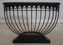 68673: MAITLAND SMITH Marble Top Iron Base Console