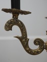 F68663: French Empire 8 Arm Black & Brass Hanging 