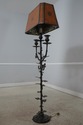 68697: MAITLAND SMITH Bronze Floor Lamp w. Leather