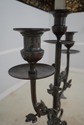 68697: MAITLAND SMITH Bronze Floor Lamp w. Leather