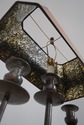 68697: MAITLAND SMITH Bronze Floor Lamp w. Leather