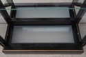 68711: Vintage Ebony Painted Wood & Glass Chinoise