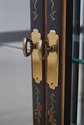 68711: Vintage Ebony Painted Wood & Glass Chinoise