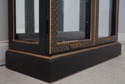 68711: Vintage Ebony Painted Wood & Glass Chinoise