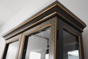 68711: Vintage Ebony Painted Wood & Glass Chinoise