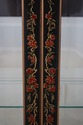 68711: Vintage Ebony Painted Wood & Glass Chinoise