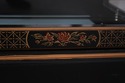 68711: Vintage Ebony Painted Wood & Glass Chinoise