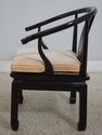68707: CENTURY Black Lacquer Asian Style Horseshoe