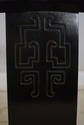 68707: CENTURY Black Lacquer Asian Style Horseshoe
