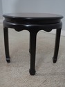 68706: CENTURY Round Ebonized Pagoda End Table w. 