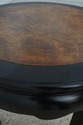 68706: CENTURY Round Ebonized Pagoda End Table w. 