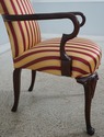 68689: Pair BAKER Mahogany Upholstered Armchairs