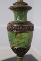 F68665: Vintage Neoclassical Green Faux Marble Pai