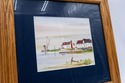F69314: Pair of Nautical Watercolor Stilt Homes Sa