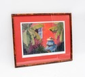 F69320: Pair of Tropical Caribbean Paintings "Red 