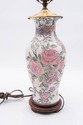 F68979: Pair Of Porcelain Chinoiserie Jar Style Ta