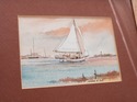 F69311: Pair of Nautical Watercolor Boats Fishing 