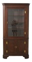 56375EC: Mahogany Corner Cabinet ~ Large 12 Pane b