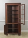 56375EC: Mahogany Corner Cabinet ~ Large 12 Pane b