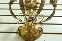 F52282EC: French Style Gold 4 Arm Candelabra Wall 