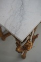 64444EC: Italian Marble Top Gold Console & Mirror 