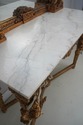 64444EC: Italian Marble Top Gold Console & Mirror 