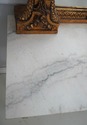 64444EC: Italian Marble Top Gold Console & Mirror 