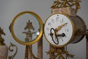 LF64575EC: French 3 Piece Marble & Bronze Clock Se