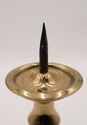 LF68726: Pair of Brass Pricket Candlesticks with G