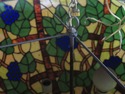 F47457EC: Large Vintage Leaded Stained Glass Chand