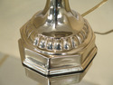 F30854EC: Quality Brass Table Lamp w. Black Shade