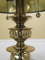 F30854EC: Quality Brass Table Lamp w. Black Shade