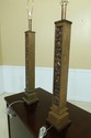 F49292EC: Pair Heavy Solid Bronze Arts & Crafts Gr