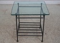68723: Pair CHARLESTON FORGE Glass Top Iron Base L
