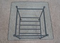 68723: Pair CHARLESTON FORGE Glass Top Iron Base L
